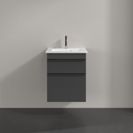 Тумба під раковину Villeroy & Boch Venticello 46,6х42,5 см МДФ глянсовий сірий/ручка хром A92201FP