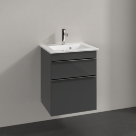 Тумба під раковину Villeroy & Boch Venticello 46,6х42,5 см МДФ глянсовий сірий/ручка хром A92201FP