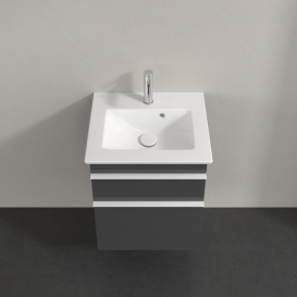 Тумба під раковину Villeroy & Boch Venticello 46,6х42,5 см МДФ глянсовий сірий/ручка алюміній білий A92202FP