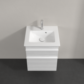 Тумба під раковину Villeroy & Boch Venticello 46,6х42,5 см ДСП/МДФ біле дерево/ручка алюміній білий A92202E8