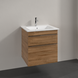 Тумба под раковину Villeroy & Boch Venticello 55,3х50,2 см ДСП дуб канзас/ручка хром A92301RH