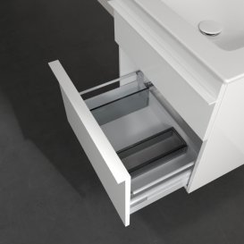 Тумба под раковину Villeroy & Boch Venticello 55,3х50,2 см МДФ глянцевый белый/ручка алюминий белый A92302DH