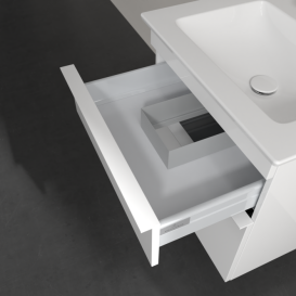 Тумба под раковину Villeroy & Boch Venticello 55,3х50,2 см МДФ глянцевый белый/ручка алюминий белый A92302DH