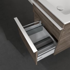 Тумба под раковину Villeroy & Boch Venticello 55,3х50,2 см ДСП каменный дуб/ручка алюминий белый A92302RK