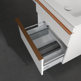 Тумба под раковину Villeroy & Boch Venticello 60,3х50,2 см ДСП/МДФ белый матовый/ручка медь A92405MS