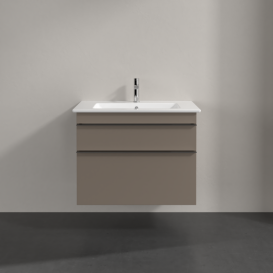 Тумба під раковину Villeroy & Boch Venticello 75,3х50,2  ДСП трюфель сірий/ручка хром A92501VG