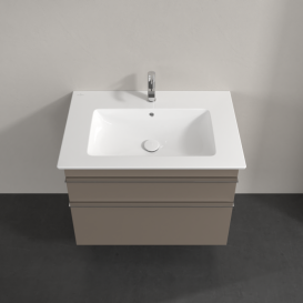 Тумба під раковину Villeroy & Boch Venticello 75,3х50,2  ДСП трюфель сірий/ручка хром A92501VG