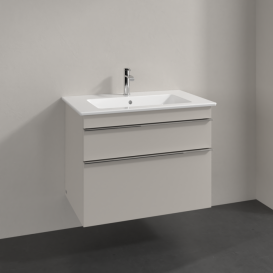 Тумба під раковину Villeroy & Boch Venticello 75,3х50,2 см ДСП м'який сірий/ручка хром A92501VK