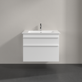 Тумба под раковину Villeroy & Boch Venticello 75,3х50,2 см МДФ глянцевый белый/ручка алюминий белый A92502DH