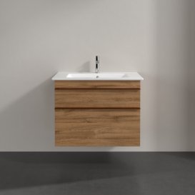 Тумба під раковину Villeroy & Boch Venticello 75,3х50,2 см ДСП дуб канзас/ручка мідь A92505RH