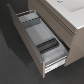 Тумба під раковину Villeroy & Boch Venticello 95,3х50,2 ДСП трюфель сірий/ручка хром A92601VG