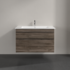 Тумба під раковину Villeroy & Boch Venticello 95,3х50,2 см ДСП кам'яний дуб/ручка хром A92601RK