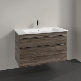 Тумба під раковину Villeroy & Boch Venticello 95,3х50,2 см ДСП кам'яний дуб/ручка хром A92601RK