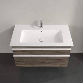 Тумба под раковину Villeroy & Boch Venticello 95,3х50,2 см ДСП каменный дуб/ручка алюминий белый A92602RK