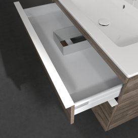 Тумба под раковину Villeroy & Boch Venticello 95,3х50,2 см ДСП каменный дуб/ручка алюминий белый A92602RK