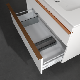 Тумба под раковину Villeroy & Boch Venticello 95,3х50,2 см ДСП/МДФ белый матовый/ручка медь A92605MS