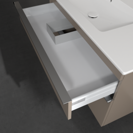 Тумба под раковину Villeroy & Boch Venticello 95,3х50,2 ДСП трюфель серый/ручка хром A92701VG