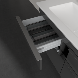 Тумба під раковину Villeroy & Boch Venticello 115,3х50,2 см МДФ глянсовий сірий/ручка хром A92901FP