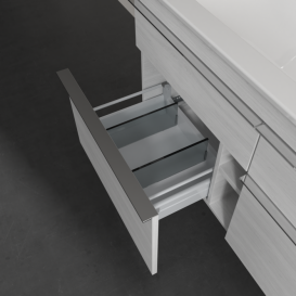 Тумба під раковину Villeroy & Boch Venticello 115,3х50,2 см ДСП/МДФ біле дерево/ручка хром A92901E8