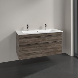 Тумба під раковину Villeroy & Boch Venticello 115,3х50,2 см ДСП кам'яний дуб/ручка хром A92901RK