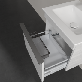 Тумба під раковину Villeroy & Boch Venticello 46,6х42,5 см ДСП/МДФ біле дерево/ручка хром A93101E8