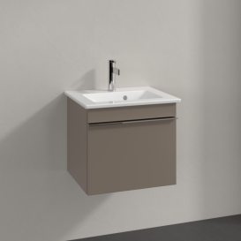 Тумба під раковину Villeroy & Boch Venticello 46,6х42,5 ДСП трюфель сірий/ручка хром A93101VG