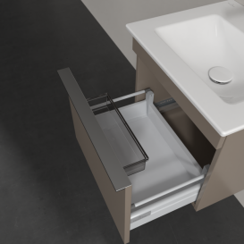Тумба під раковину Villeroy & Boch Venticello 46,6х42,5 ДСП трюфель сірий/ручка хром A93101VG