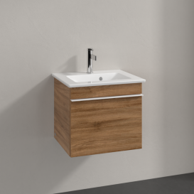 Тумба під раковину Villeroy & Boch Venticello 46,6х42,5 см ДСП дуб канзас/ручка алюміній білий A93102RH