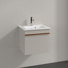 Тумба под раковину Villeroy & Boch Venticello 46,6х42,5 см ДСП мягкий серый/ручка медь A93105VK