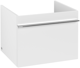 Тумба під раковину Villeroy & Boch Venticello 55,3х50,2 см ДСП/МДФ білий матовий/ручка хром A93201MS