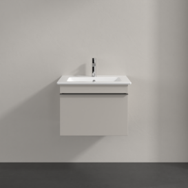 Тумба під раковину Villeroy & Boch Venticello 55,3х50,2 см ДСП м'який сірий/ручка хром A93201VK