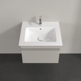 Тумба під раковину Villeroy & Boch Venticello 55,3х50,2 см ДСП м'який сірий/ручка хром A93201VK