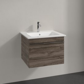 Тумба під раковину Villeroy & Boch Venticello 55,3х50,2 см ДСП кам'яний дуб/ручка хром A93201RK