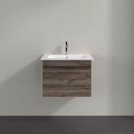 Тумба під раковину Villeroy & Boch Venticello 55,3х50,2 см ДСП кам'яний дуб/ручка хром A93201RK