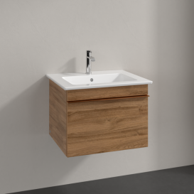 Тумба під раковину Villeroy & Boch Venticello 55,3х50,2 см ДСП дуб канзас/ручка мідь A93205RH