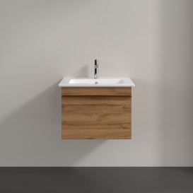 Тумба під раковину Villeroy & Boch Venticello 55,3х50,2 см ДСП дуб канзас/ручка мідь A93205RH