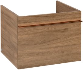 Тумба під раковину Villeroy & Boch Venticello 55,3х50,2 см ДСП дуб канзас/ручка мідь A93205RH
