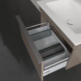 Тумба під раковину Villeroy & Boch Venticello 60,3х50,2 см ДСП трюфель сірий/ручка хром A93301VG