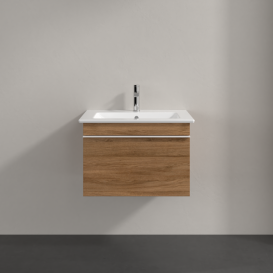 Тумба під раковину Villeroy & Boch Venticello 60,3х50,2 см ДСП дуб канзас/ручка алюміній білий A93302RH