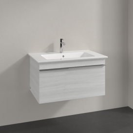 Тумба под раковину Villeroy & Boch Venticello 75,3х50,2 см ДСП/МДФ белое дерево/ручка хром A93401E8