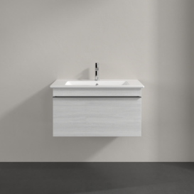 Тумба под раковину Villeroy & Boch Venticello 75,3х50,2 см ДСП/МДФ белое дерево/ручка хром A93401E8