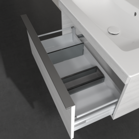 Тумба под раковину Villeroy & Boch Venticello 75,3х50,2 см ДСП/МДФ белое дерево/ручка хром A93401E8