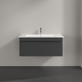 Тумба під раковину Villeroy & Boch Venticello 95,3х50,2 см МДФ глянсовий сірий/ручка хром A93501FP