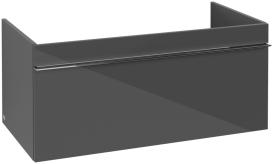 Тумба під раковину Villeroy & Boch Venticello 95,3х50,2 см МДФ глянсовий сірий/ручка хром A93501FP