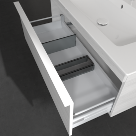 умба під раковину Villeroy & Boch Venticello 95,3х50,2 см ДСП/МДФ біле дерево/ручка алюміній білий A93502E8