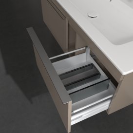 Тумба под раковину Villeroy & Boch Venticello 115,3х50,2 см ДСП трюфель серый/ручка хром A93801VG