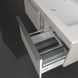 Тумба под раковину Villeroy & Boch Venticello 115,3х50,2 см ДСП мягкий серый/ручка хром A93801VK