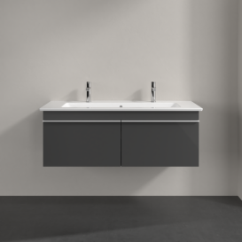 Тумба під раковину Villeroy & Boch Venticello 115,3х50,2 см МДФ глянсовий сірий/ручка алюміній білий A93802FP