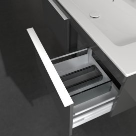 Тумба під раковину Villeroy & Boch Venticello 115,3х50,2 см МДФ глянсовий сірий/ручка алюміній білий A93802FP