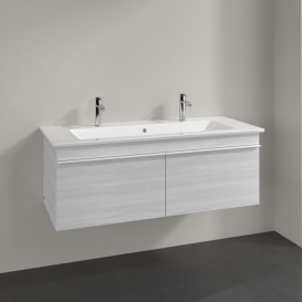 Тумба под раковину Villeroy & Boch Venticello 115,3х50,2 см ДСП/МДФ белое дерево/ручка алюминий белый A93802E8